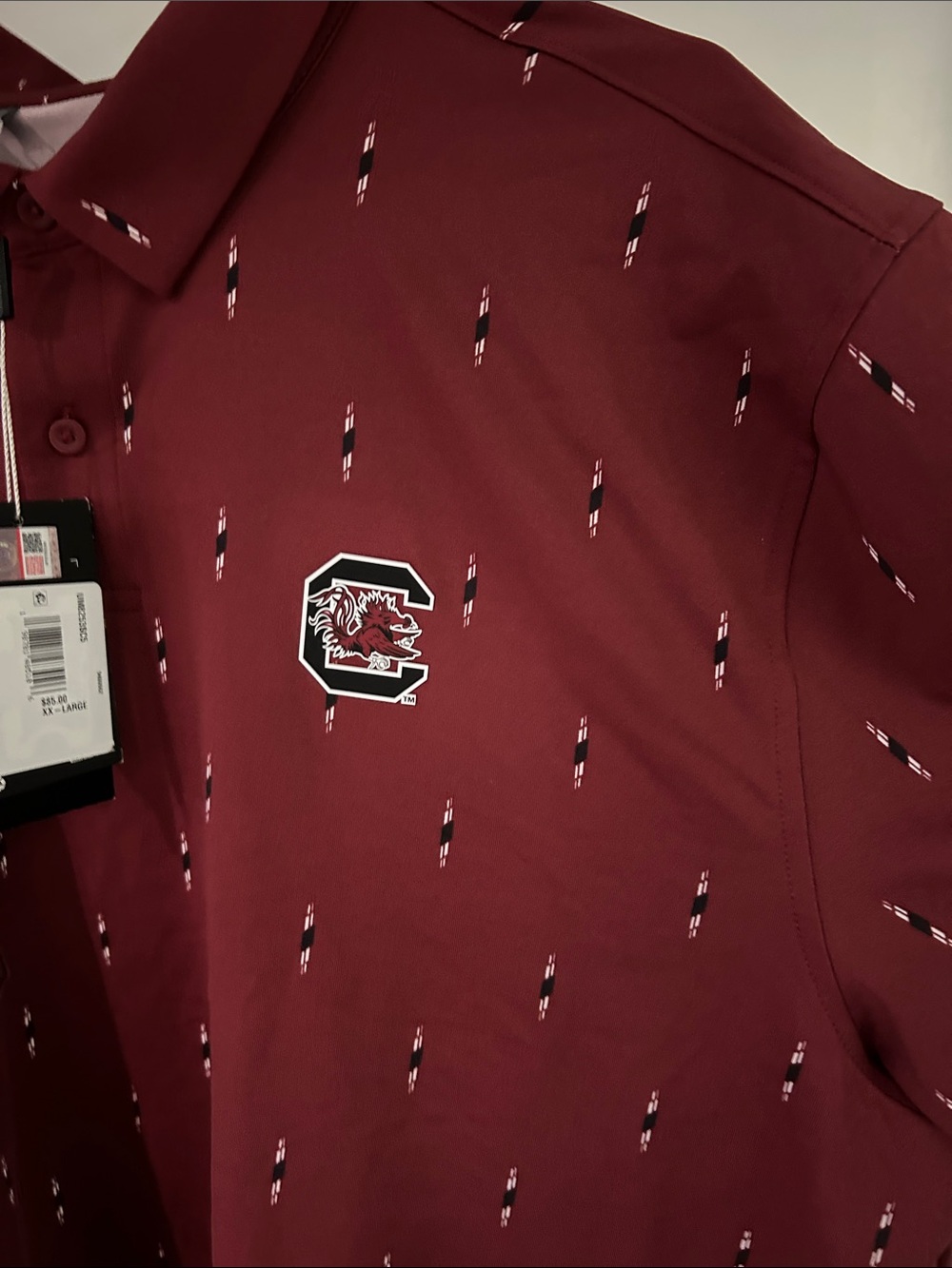 Under Armour Men's Garnet Polo with South Carolina Logo - Picture 2 of 6